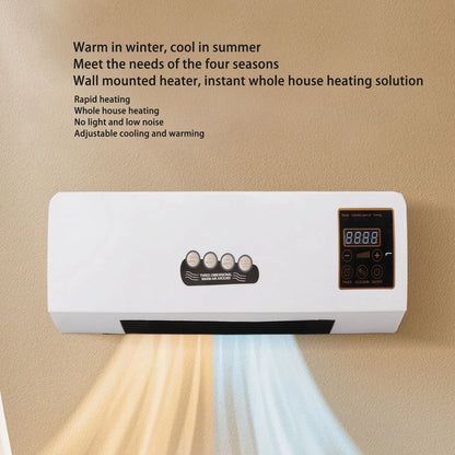 Wall Mounted Heating Machine Dual Use Highly Efficient Wide Angles Mobile Small  Heater US Plug 110V