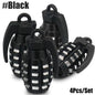 4pcs Car Tire Valve Cap Grenade Aluminum Tyre Valve Stem Cover Air Dust Cap Tire Valve Truck Bike Wheel Rim Valve Stem Cap