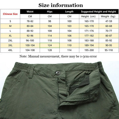 2026 Outdoor Waterproof Tactical Cargo Pants Men Breathable Summer Casual Army Military Long Trousers Male Quick Dry Cargo Pants