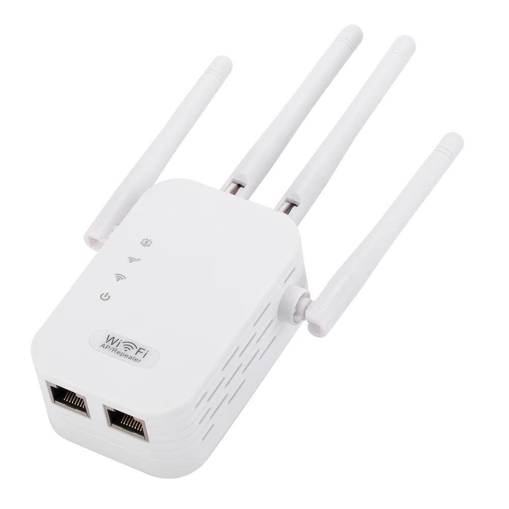 1200Mbps WiFi Repeater Signal Amplifier Dual Band 2.4G 5G WI-FI Signal Booster Long Range WIFI Network Extender for Home Office