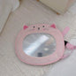Adjustable Baby Car Rearview Mirror with Cartoon Plush Toy Multifunctional Safety Seat Interior Decoration for Cars