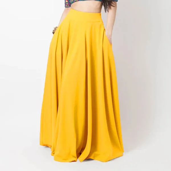 2025 Spring Women's Skirt Black Comfortable Temperament Pleated Fashion Casual Elastic Waist Red Long Skirt for Female
