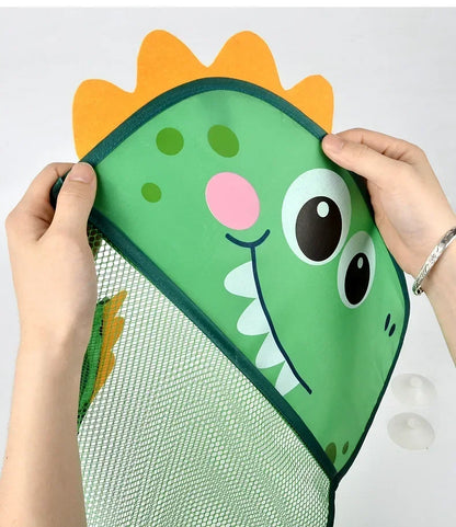 Organizer Kids Tidy Storage Suction Bathroom Bathtub Doll Hanging Bag  Dinosaur Animal Baby Bath Toys Basket Mesh Bag Water Toys