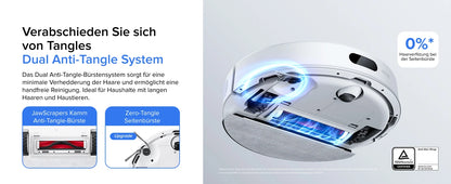 Roborock Q7 L5 robot vacuum cleaner (Q5 Pro upgraded version) has 8000Pa super suction, double anti-entanglement, precise LiDAR navigation, and intelligent restricted area.