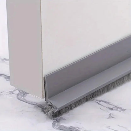 Door Seal Draft Stopper with Brush Reduce Noise, Rubber Door Sweep Breeze Blocker Insect Proof, Dust Proof and Sound Proof Seal