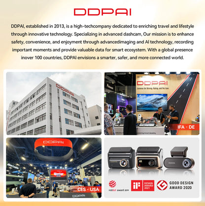 DDPAI N5 Dual 4K HDR Dash Cam Front Rear AI NightVIS Camera WiFi 6 GPS ADAS Voice Control 24H Parking Mode Car DVR