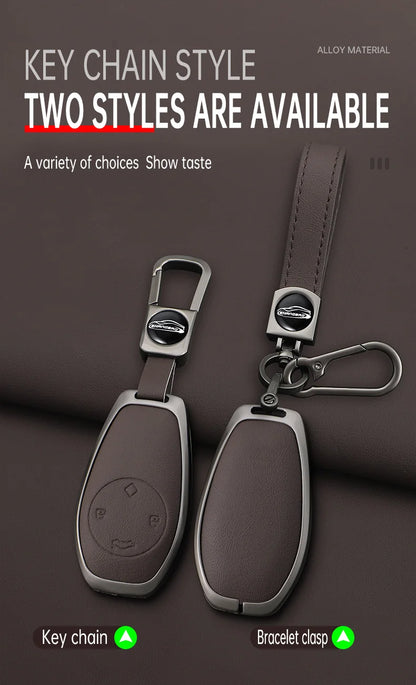 Zinc alloy+leather car remote key set, suitable for Leapmotor C16 C11 C10 C01 B10 T03 S01 car keychain key set chain accessories