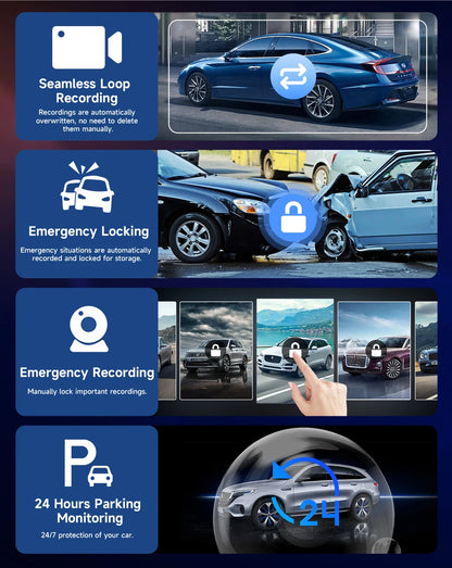 7/10.26" Wireless Carplay Screen for Car,5G Wifi Dash Cam 4K Car DVR,Android Auto Dual Lens GPS Navigation Video Recorder,FM AUX