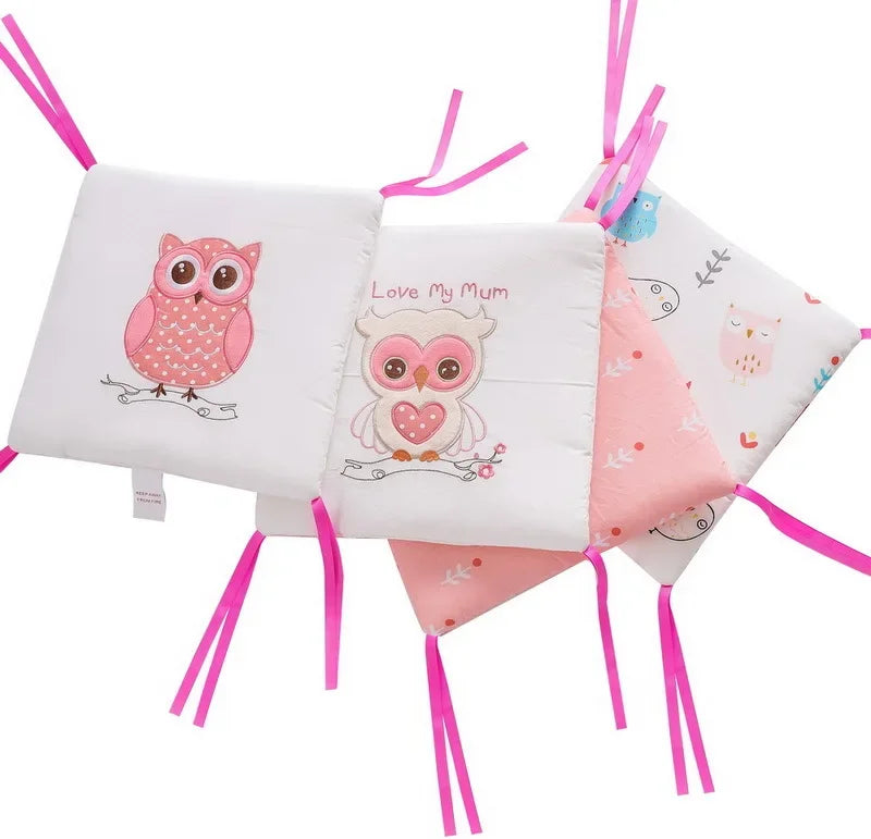 6Pcs/Set Baby Bed Protector Crib Bumper Pads Baby Bed Bumper Kids Safety Bed Around Cotton Blend Crib Anti-collision Anti-fall