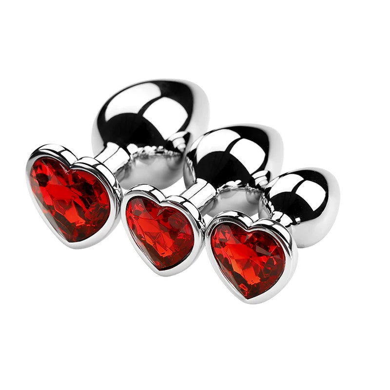 3PCS S/M/L Metal Anal Plug Butt Plug Sex Toy Butt Toy for Women Men Couples Adult Game Masturbator Anal Diamond Sex Shop 18+