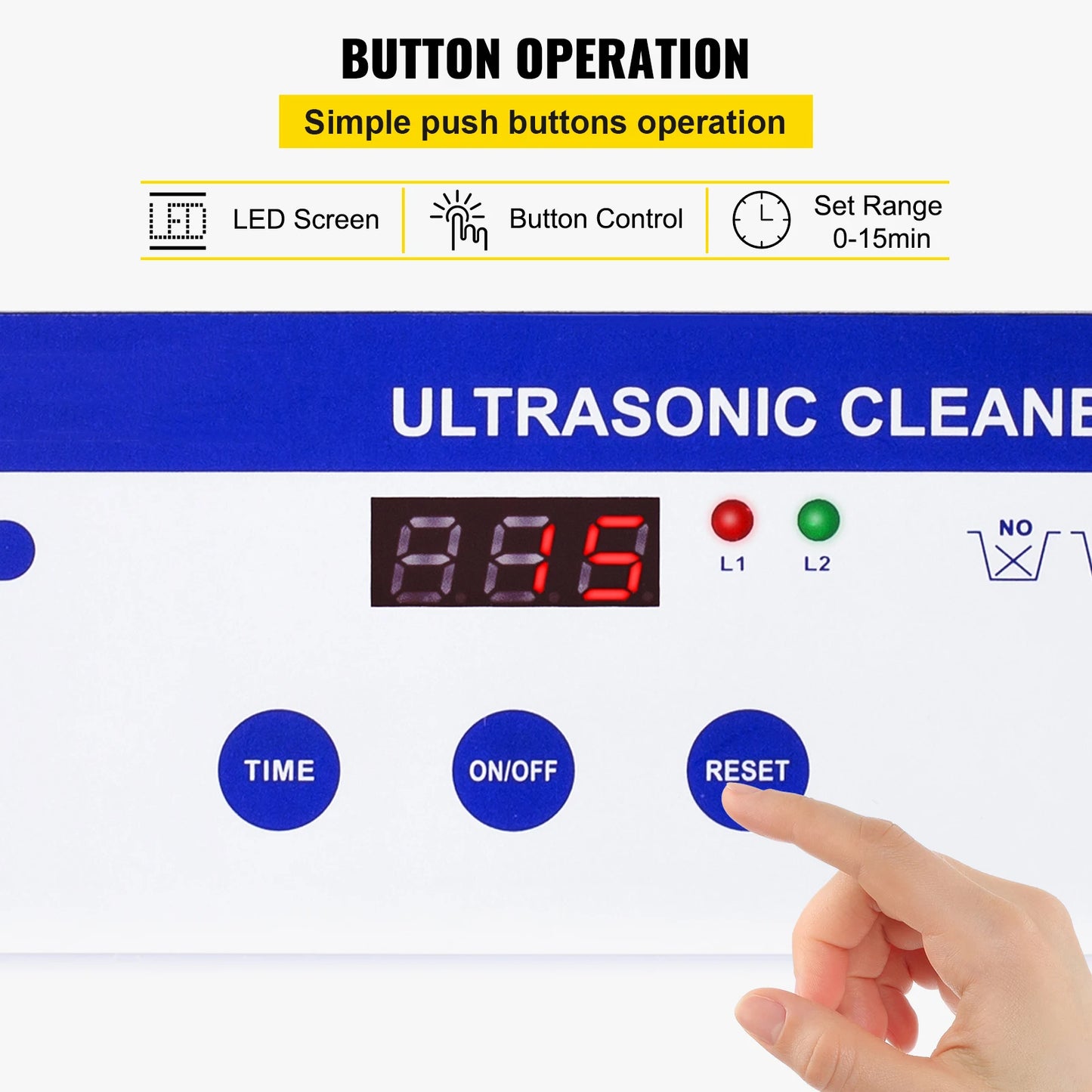 SucceBuy 800ml Ultrasonic Cleaner Portable Cleaning Washing Machine 35W Mini Lave-Dishes Ultrasound Bath Sonic Home Appliance