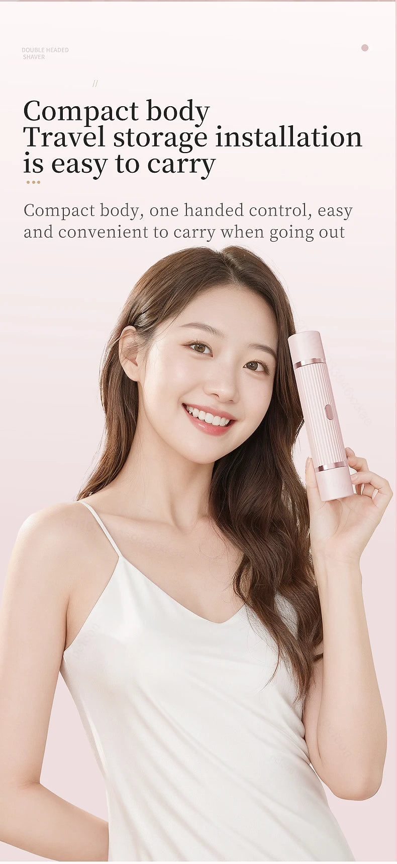 Electric Shaver for Women Bikini Trimmer Facial Mustache Hair Removal Razor Ladies Face Underarm Legs Electric Painless Epilator