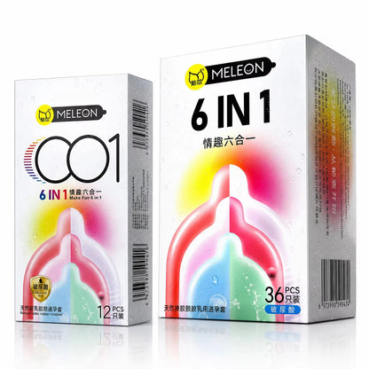 0.01 Ultra Thin Latex Condoms 6 Styles Lubricated Safe Contraception Intimate Products 12/36Pcs Box