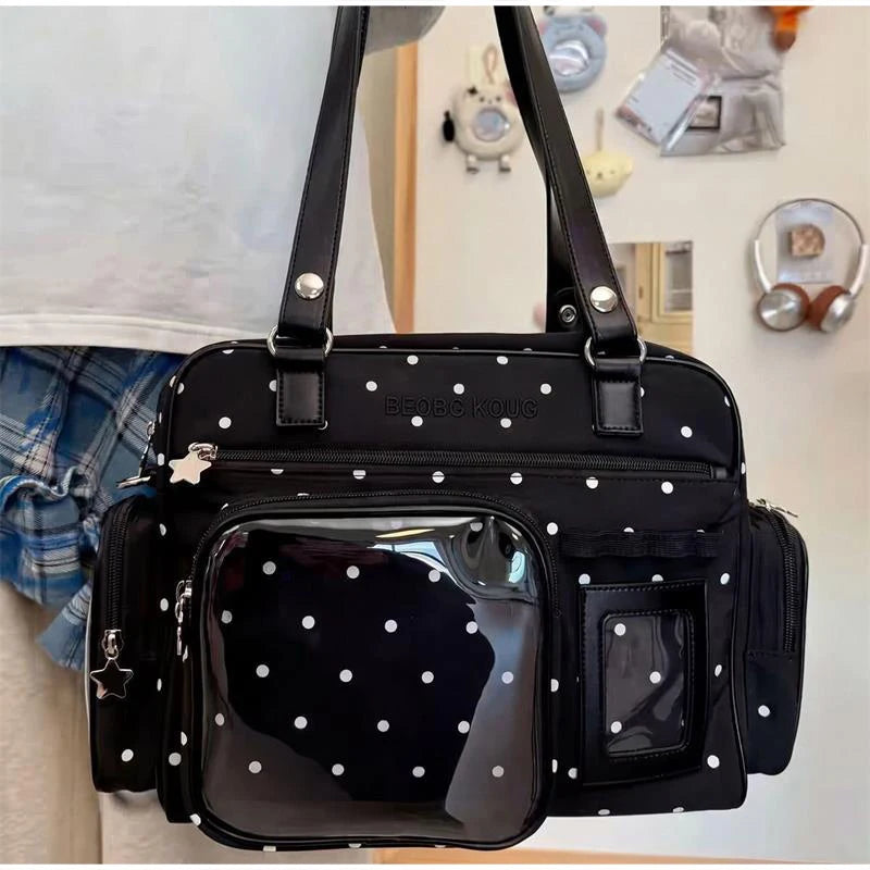 Japanese Itabag With Transparent Display Multi-pocket Shoulder Bag Fashion Tote Bag Jk Uniform Handbag Y2k Style Crossbody Bag