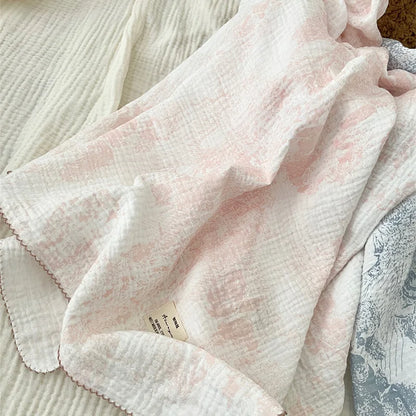 Baby Blanket Floral Soft Cotton Muslin Newborn Swaddle Wrap Receiving Blanket Quick Dry Bath Towel Baby Stroller Cover