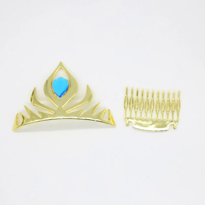 Princess Girls  Anna Tiara Headband Royal Crown for Kids Elsa Gold Crown Baby King Queen Crown Costume Accessory Party Favors