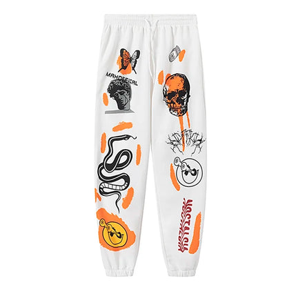 2025 Women Sweatpants Joggers Y2K Harajuku Cartoon Skull Printed Streetwear Sweatpants Pants Casual High Waist Sweatpants Y2K