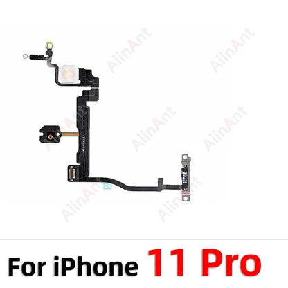 AiinAnt FlashLight Buttons Volume Power Flex Cable For iPhone 11 Pro X XR Xs Max 5s SE 6s 7 8 Plus SE 2 3 2020 2022 Repair Parts