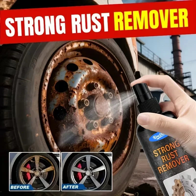 Rust Remover Spray Penetrating Lubricant for Car Wheels and Tools Restore Metal Car Detailing
