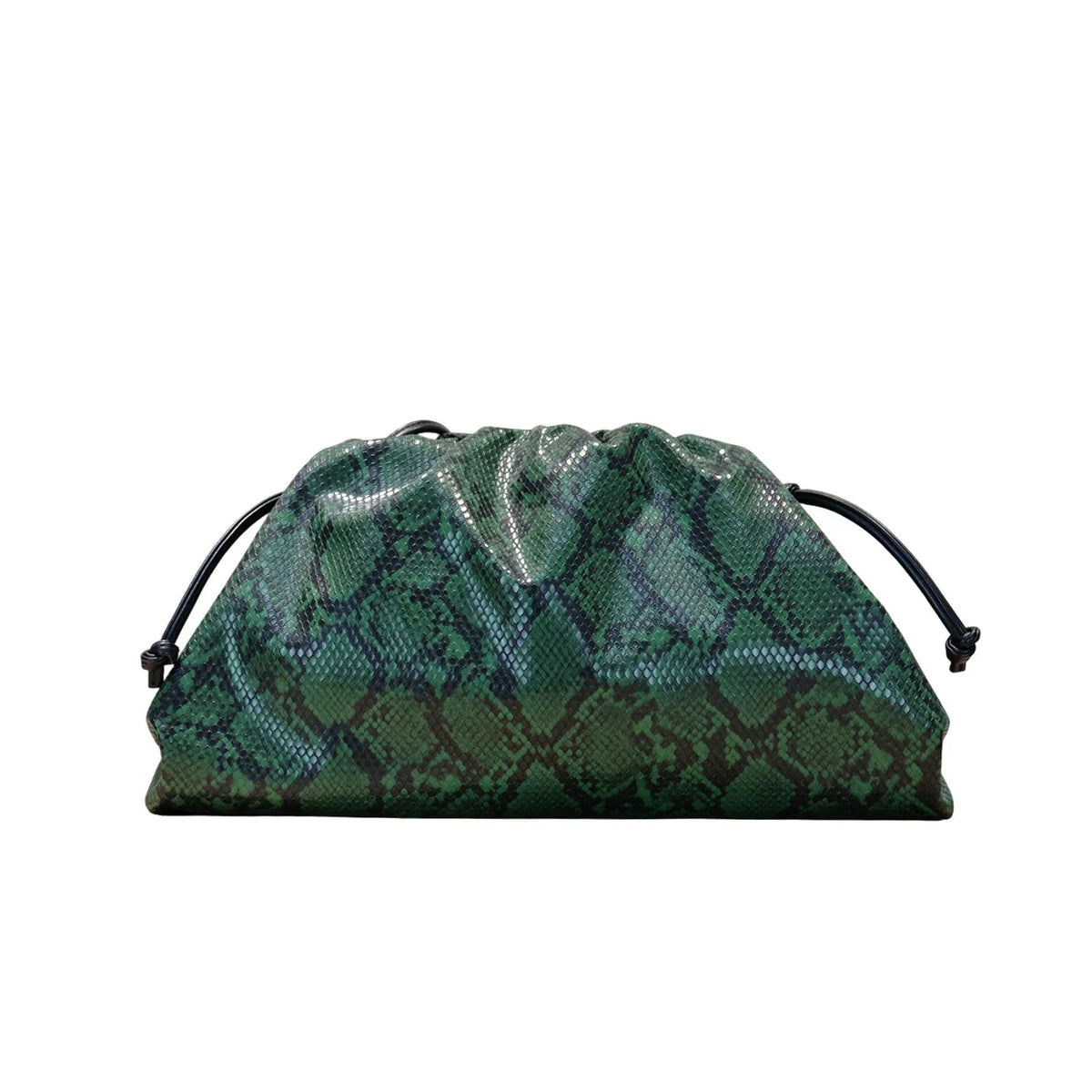 Ruched Serpentine Dumpling Bags for Women Pouch Handbag Cloud Clutch Snake Pattern Shoulder Crossbody Bag Luxury Designer Bag