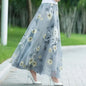 PTKPCC New Chiffon Floral Maxi Summer Skirt Women Long High Waist Holiday Dance Skirt Elegant Beach Boho Hot Sale  Skirts