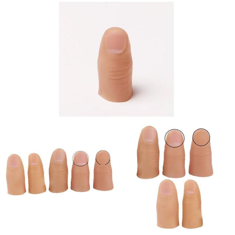 5pcs Finger Magic Tricks Fake Soft Thumb Tip Close Up Stage Show Prop Prank Toy Fake Finger Silicone Finger Prosthetic
