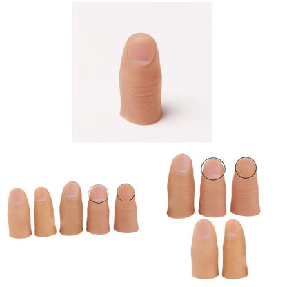 5pcs Finger Magic Tricks Fake Soft Thumb Tip Close Up Stage Show Prop Prank Toy Fake Finger Silicone Finger Prosthetic