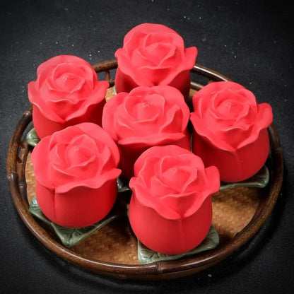 Ceramic Ash Urn Mini Funeral Box Small Pet Cremation Ashes Urns Animal Rose Flower Container Puppy Deceased Pet Cats Memorial