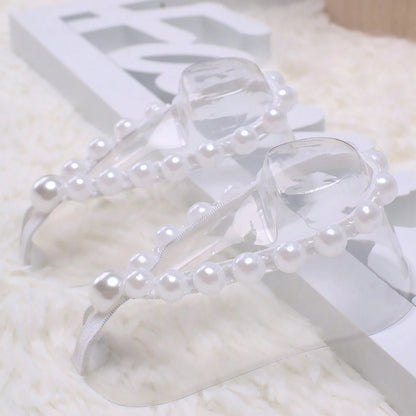 Ylsteed Newborn Girl Pearl Barefoot Sandals Infant Photography Accessories Baby Girl's Photography Props Foot Shoes