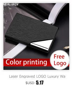 Luxury Wallet PU Leather Business ID Credit Card Holder For Women Men Fashion Brand Metal Aluminum Card Case