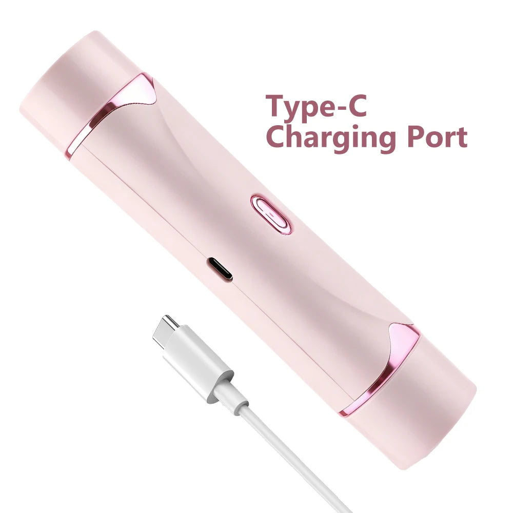 Electric Shaver for Women Waterproof Wet & Dry Hair Razors 2 in 1 Double Head Portable Bikini Hair Trimmer Detachable Head Shave