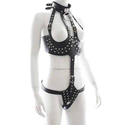 Sex Suit Harness Women,Slave Bondage Restraints Cosplay Sexy Lingerie Sex Toys for Couples BDSM Collar Bra Open Breast Underwear