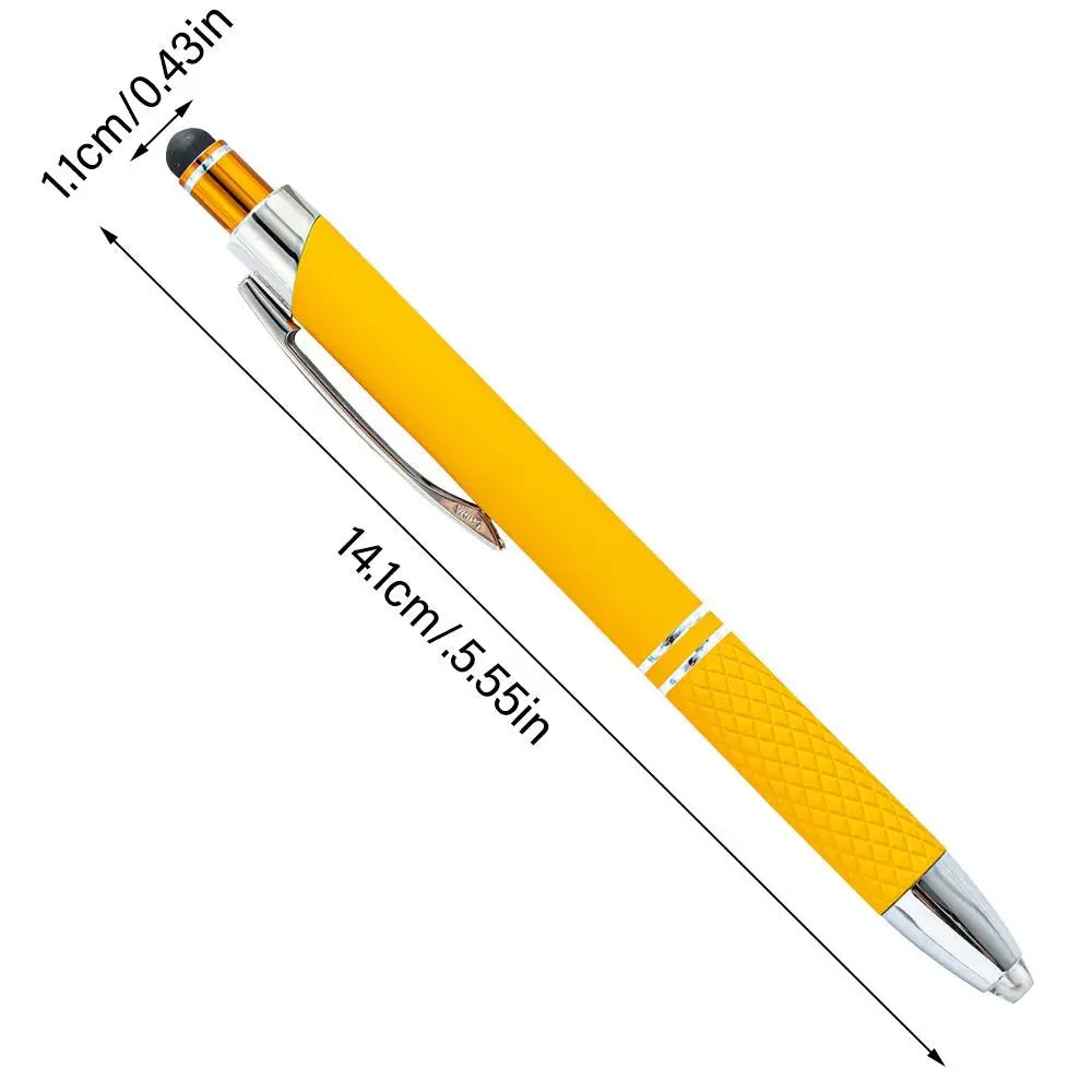 New 3in1 Multi-function Pen Capacitive Pen with LED Light 1.0mm Ballpoint Pen Stationery Screen Touch Gadgets Construction Tools