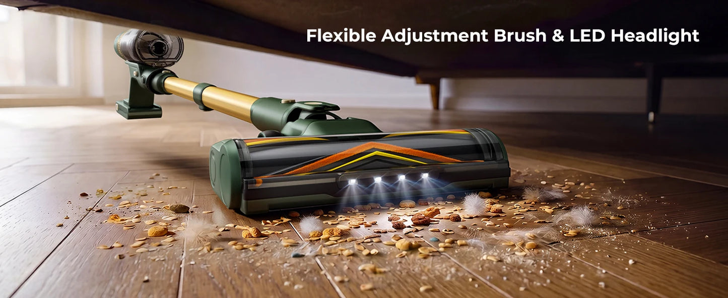 Laresar V12 Fast Charge 600W 65000PA Powerful Cordless Vacuum Cleaner 2H Fast Charging Removable Battery & Smart Display Vacuum