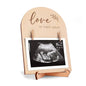 Wooden Fashion Double-sided Ultrasonic Photo Frame Stand Firm Announcing Pregnancy Commemorating or Newborn Birth Ornaments Gift