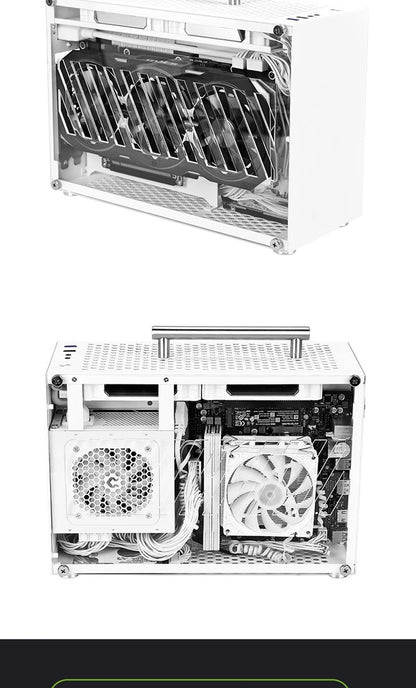 METALFISH T60 Mini ITX Black Case 9L Gaming Computer Chassis Compact transparent PC Support SFX PSU/300mm GPU