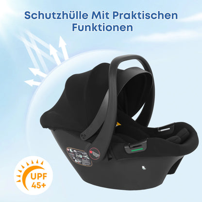 Infant Baby Car Seat Newborn 0-12 Months Max 12kg Sun Canopy Padded Seat 3-Point Safety Belt Side Protection I-Size Baby Car Sea