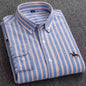 100% Cotton Oxford Shirt For Men's Long Sleeve Solid Casual Business Regular-Fit Formal Dress Shirts Social Blouse Male Clothes