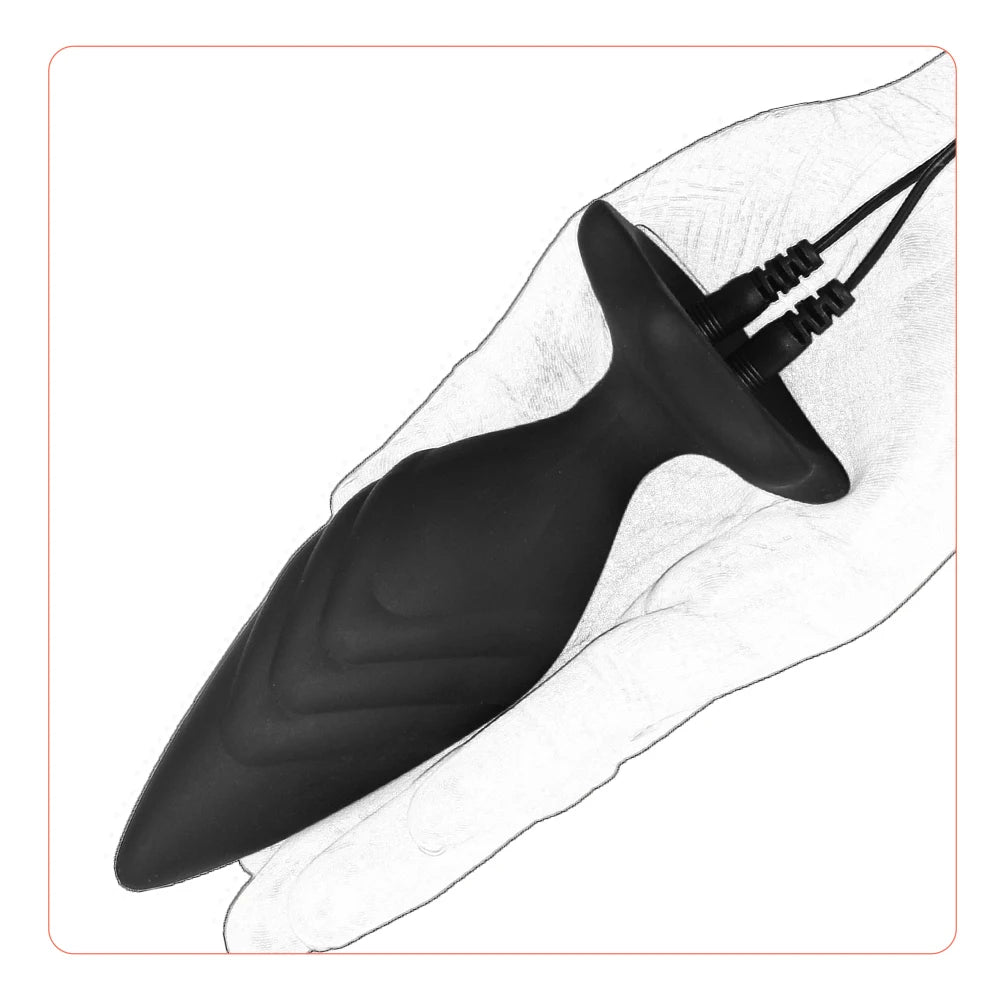 Electric Shocker Anal Butt Plug,E stim Electrosex Penis Ring ,Nipple Electrostimulation Cockring Chastity Cage E-stim Bdsm Toys