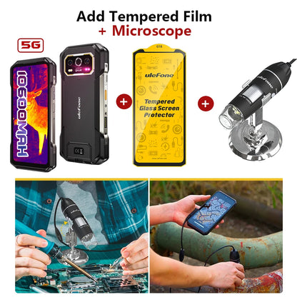 Ulefone Armor 27T Pro+ 5G Rugged Phone 10600mAh Android 15 Smartphone 50MP+64MP Night Camera 6.78" 120Hz 24GB+256GB NFC Mobile