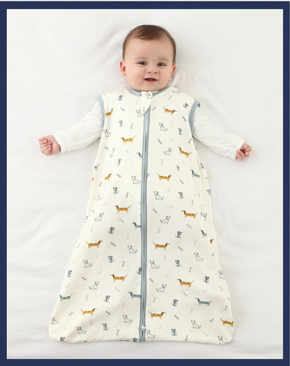 Baby Sleeping Bag Newborn Baby Anti-shock Sleeping Bag Pajamas Baby Pajamas Light Zipper Crawling Suit Anti-kick Cartoon Animal