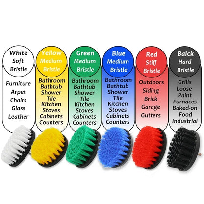 4 Inch Nylon Power Brush Tile Drill Brush for Car Detailing Wash Kitchen Bathroom Polisher Auto Cleaning Tools Car Accessories