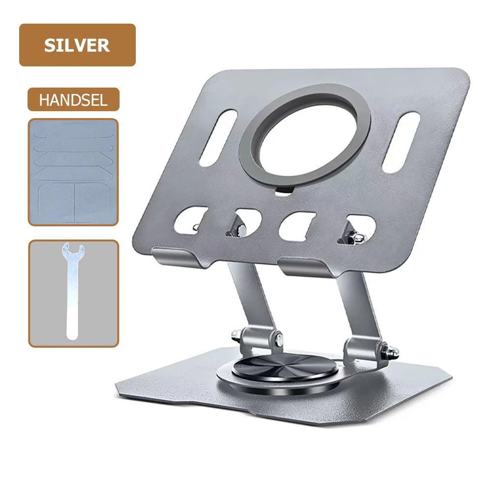 360° Rotatable Tablet Stand Adjustable Foldable Desktop Stand Holder Compatible For 4.7-10 Inch Ipad Pro/Air/Min Tablet Phone
