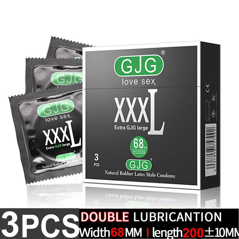 Width-58mm(Length-200mm) Large Size Condoms  Men Latex Condom Safe Contraception Protection Adult Sex Products Intimate Care