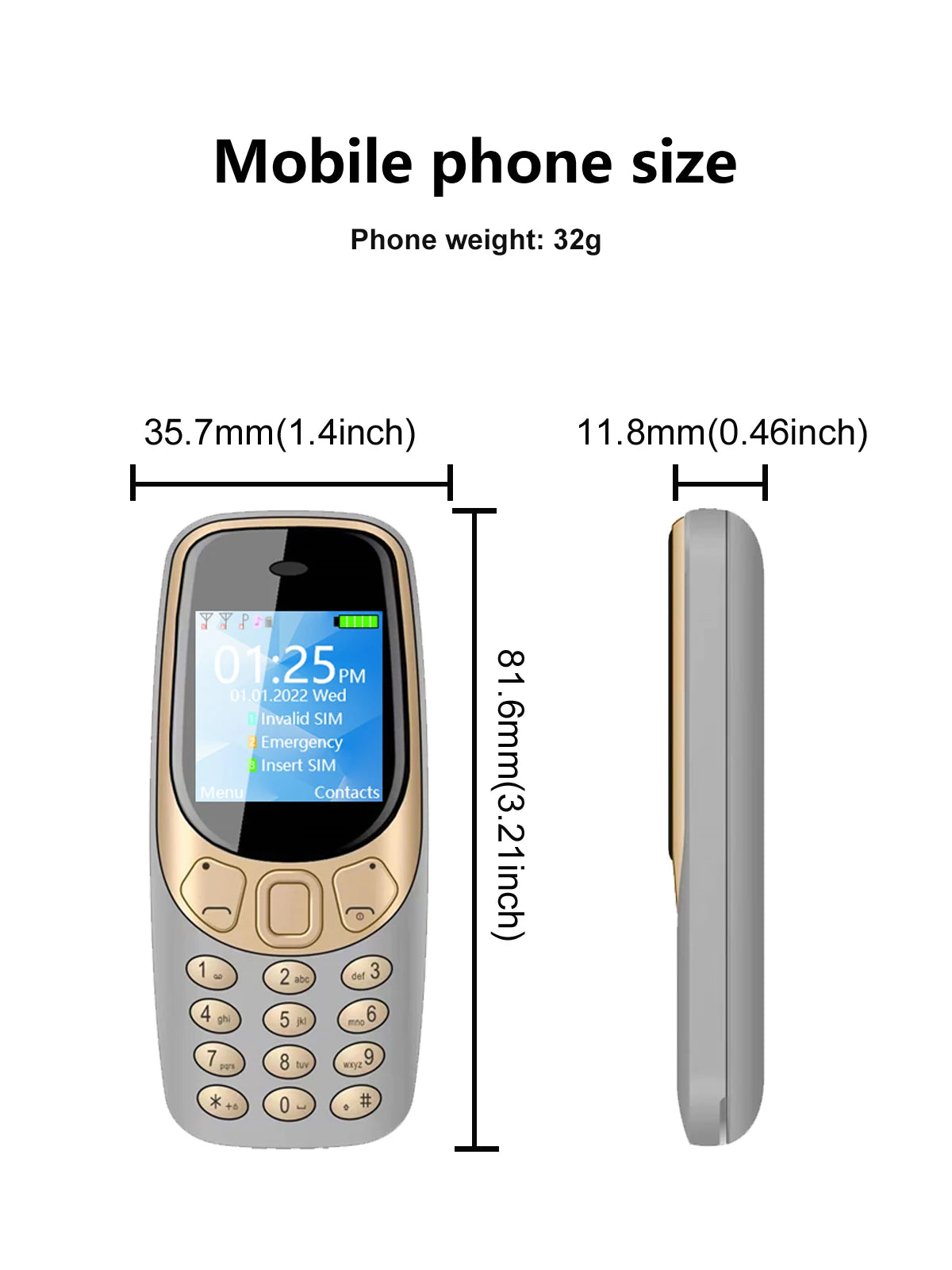SERVO Small Mobile Phone Bluetooth Dialer Magic voice Low Radiation Telephone Call Recording 2/3 SIM GSM Unlocked Mini Cellphone