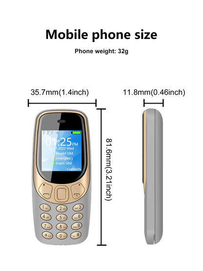 SERVO Small Mobile Phone Bluetooth Dialer Magic voice Low Radiation Telephone Call Recording 2/3 SIM GSM Unlocked Mini Cellphone