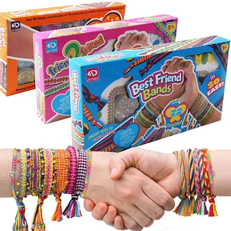 DIY Bracelet Making Kit Jewellery Making Kit Arts for Kids Friendship Craft Kit for 5-12 Years Old Kid Girls Toys Christmas Gift