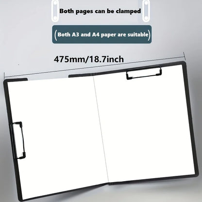 A4 Folders Board Test Paper Folder Data Storage Bag File Storage Documents Organizer Clipboard With Cover For Student Stationery