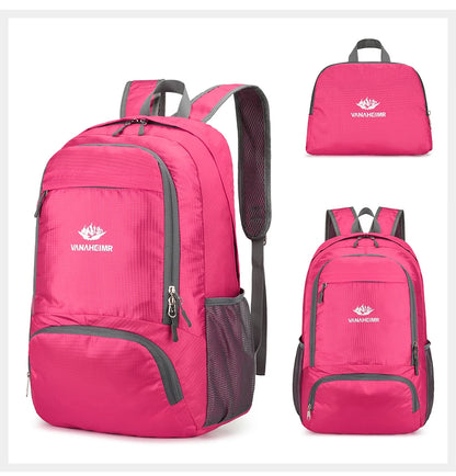 23L Packable Backpack Foldable Ultra Light Outdoor Duffle Bag Big Folding Knapsack Hiking Travel Rucksack Mountaineering Daypack