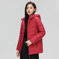 Women's plus Size M-6XL Hooded Puffer Jacket 90% Down Quilted Warm Coat Parka with Detachable Hat Winter Outerwear